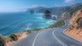Scenic Summer Drive on The Great Ocean Road Australia with Breathtaking Ocean Views Royalty Free Stock Photo