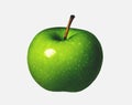 AI generated green apple isolated