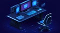 AI-Generated Hacker Workstation Royalty Free Stock Photo