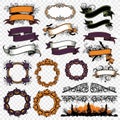 AI Generated Halloween Banner Elements Vector Pack â Transparent Background Royalty Free Stock Photo