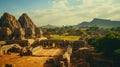 AI Generated Hampi Echoes of Vijayanagara\'s Glory in Ancient Ruins