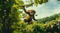 AI Generated Hang in There Animated Monkey GIF and Encouragement