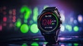 AI Generated Heartbeat in Style Smartwatch, Fitness, and Tech Innovation