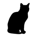 AI-Generated and Human-Refined Silhouette Vector Design: Cat Illustration Royalty Free Stock Photo