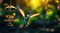 AI Generated Hummingbird Harmony Live Photo of Aerial Acrobatics