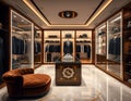 AI-Generated Trillionaire\'s Walk-In Closet of Ultimate Luxury Royalty Free Stock Photo