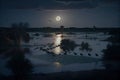 A Light In the Night Sky: An AI Generated Cinematic Image, Made with Generative AI