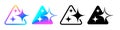 AI generated icons for artificial intelligence chat buttons for generate app, vector signs. AI assistant chatbot application UI Royalty Free Stock Photo