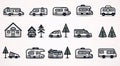 AI generated camper van icons