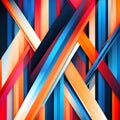 AI generated illustration of an abstract background featuring a bold, symmetrical line