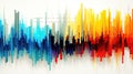 AI generated illustration of an abstract background of a vibrant colored sound wave pattern Royalty Free Stock Photo