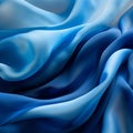 Ai-generated illustration of an abstract blue and white patterned fabric