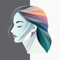 Artistic Abstract Logo Featuring a Woman\'s Face, Expressive and Unique Design for Modern Brands