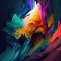 AI-generated illustration of an abstract multicolored mesmeric background