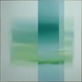 AI generated illustration of an abstract painting featuring a vibrant blue and green color palette Royalty Free Stock Photo