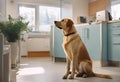 a beautiful labrador retriever at the vet Royalty Free Stock Photo