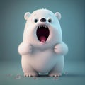 AI generated illustration of an adorable Polar Bear