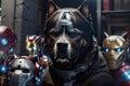 Cute dog Avengers Ai Drawing styl