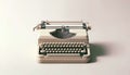 AI-generated illustration of an antique typewriter isolated on a white background Royalty Free Stock Photo