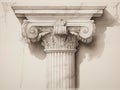 AI generated illustration of an architectural decoration of a Doric Corinthian column Royalty Free Stock Photo
