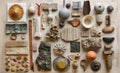 AI generated illustration of assorted objects on table in close proximity