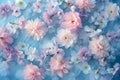 AI generated illustration of an assortment of vibrant and delicate flowers