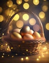 A basket of magic easter eggs