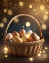 A basket of magic easter eggs