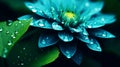 AI generated illustration of A beautiful closeup of a delicate flower with a blurry background