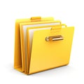 a file folder is open on the side of a white background