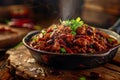 AI-generated illustration of a bowl of Chili con carne Royalty Free Stock Photo