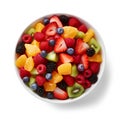 AI generated illustration of A bowl filled with a variety of colorful and fresh fruits and berries Royalty Free Stock Photo
