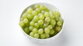 AI generated illustration of a bowl of grapes on a white background Royalty Free Stock Photo