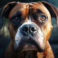 AI generated illustration of A boxer breed of domestic dog