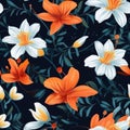 AI generated illustration of a bright and vibrant bouquet of multicolored flowers