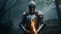 Battle of Campanella: Tale of the legend king Arthur-AI Generated Digital Art