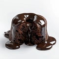 AI-generated illustration of a chocolate bundt cake with drizzled icing