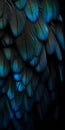 AI generated illustration of a close-up of a brilliantly colored parrot wing Royalty Free Stock Photo