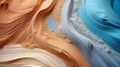 a close-up of delicately layered sand dunes, with a mesmerizing array of colors