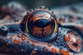 a close - up shot of a frog with water droplets Royalty Free Stock Photo