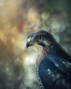 AI generated illustration of a close-up portrait of an eagle