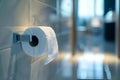 a close - up image of a roll of toilet paper Royalty Free Stock Photo