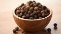 Allspice Berries Showcased in Rustic with Generative AI