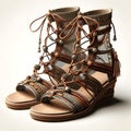 AI generated illustration of a close-up of a woman's sandals