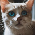 AI generated illustration of a closeup portrait of a tabby cat