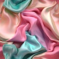 AI generated illustration of closeup of vibrant, silky seamless fabric texture