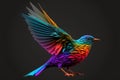 AI generated illustration of a colorful bird