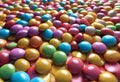AI generated illustration of colorful candy pile on display