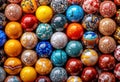 AI generated illustration of colorful marble balls Royalty Free Stock Photo