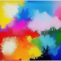 AI Generated Illustration Of Colorful Sky And Clouds Painting